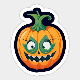 A Scary Halloween Boo Pumpkin Sticker